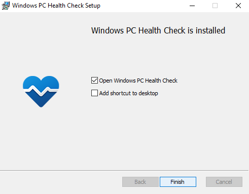 Install Finished Screen