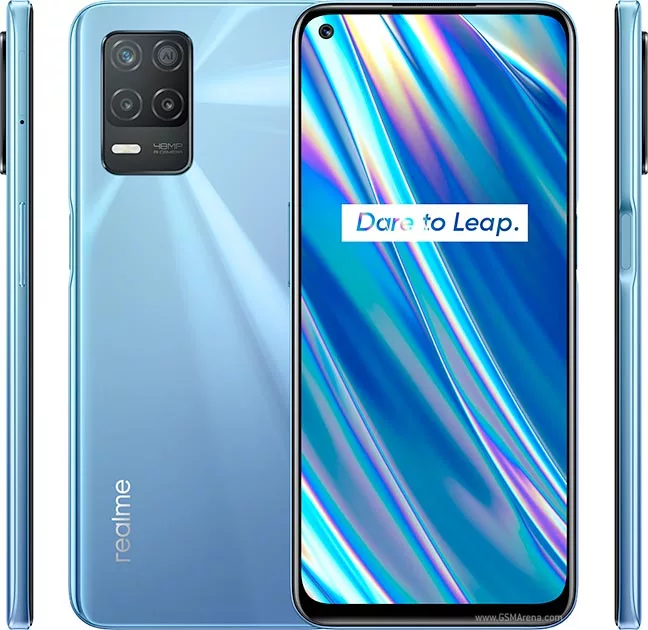 realme 1Q3i phone showing back and front side of the phone