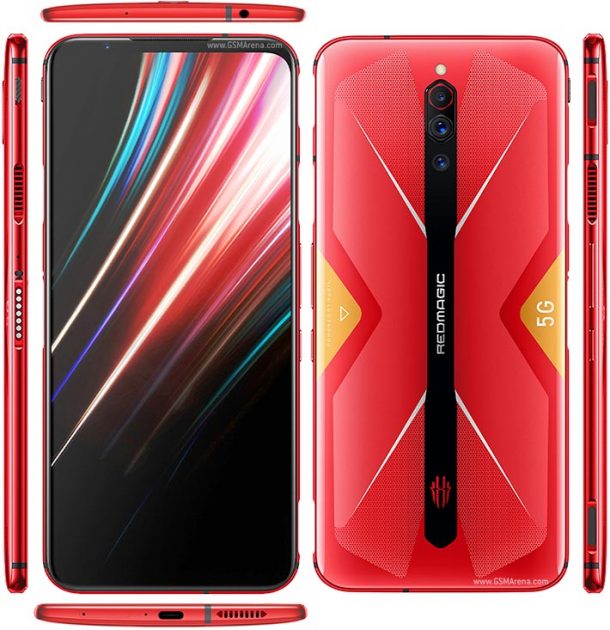 ZTE nubia red magic cover image from front back and sides.