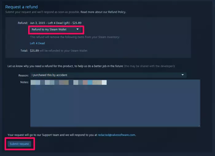 How To Refund A Game On Steam