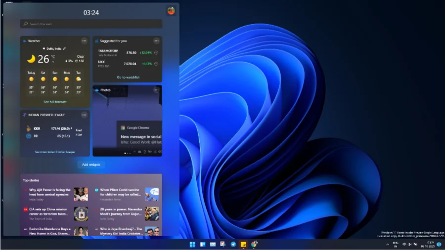 Windows 11 Widgets Screenshot