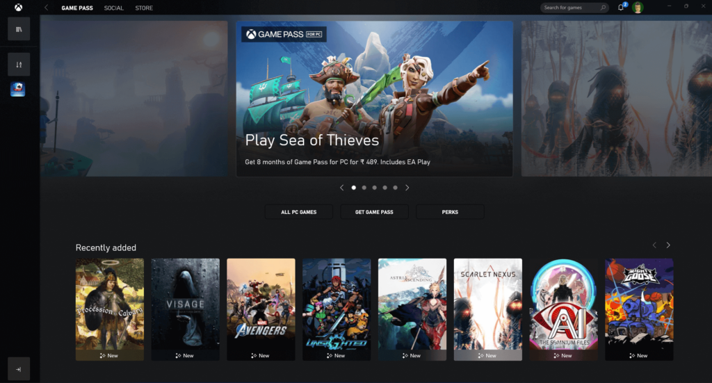 Xbox Gaming App on Windows 11