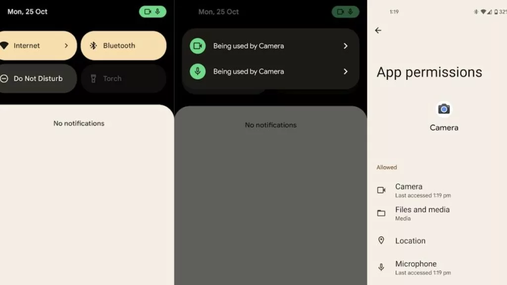 Privacy indicators for Android 12
