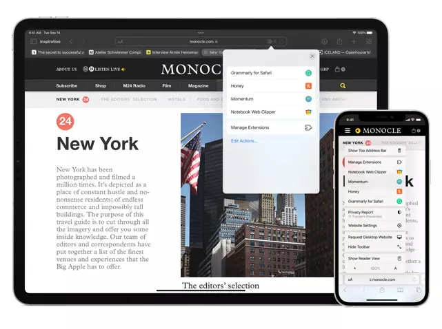 iOS 15 Extensions Feature