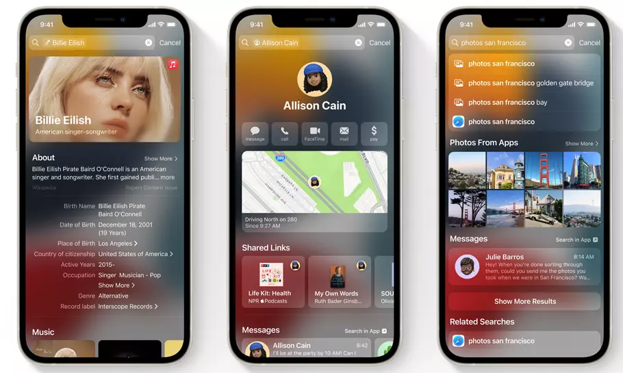 Rich Results and Photos Search iOS 15 Feature