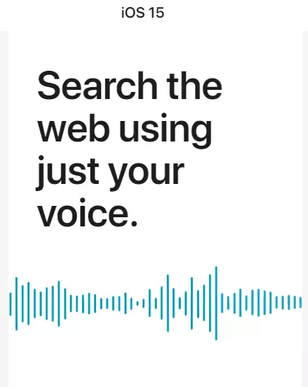 iOS 15 Voice Search Feature