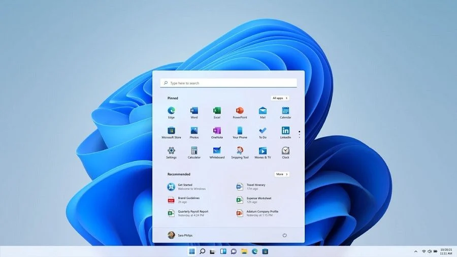 Windows 11 Start Menu Screenshot