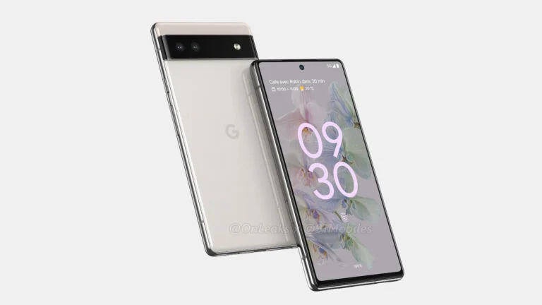 Google Pixel 6a Front and Back Side