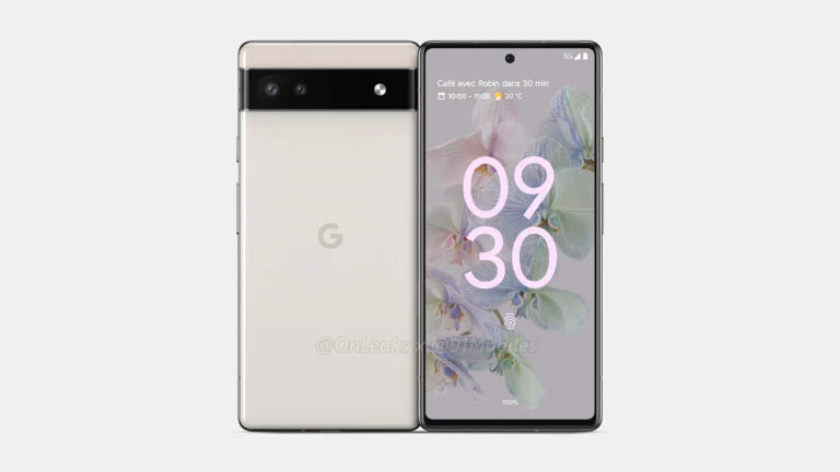 Google Pixel 6a Front and Back Side