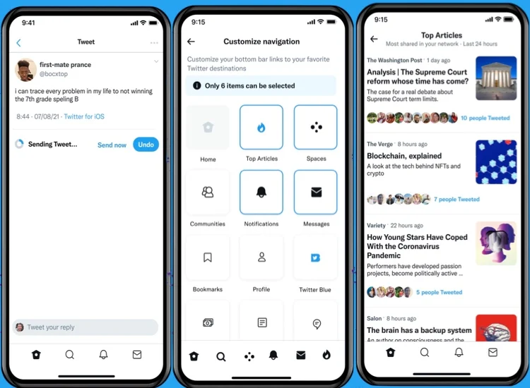 Twitter Blue Screenshots