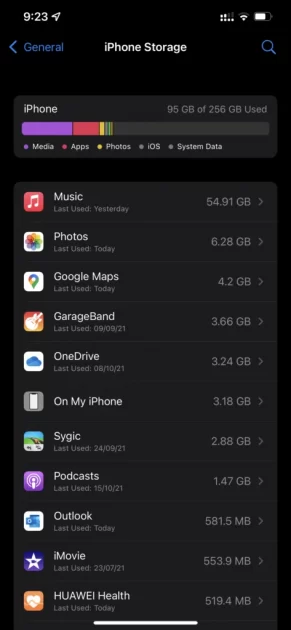 iOS 14 Settings Screen