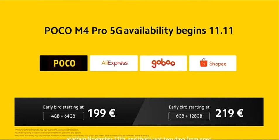 POCO M4 Pro 5G Price and Availability