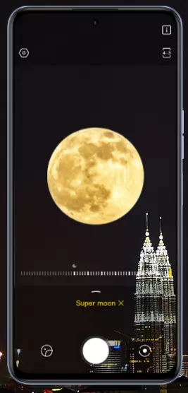 super moon Shot with the camera of tecno camon 18 premier