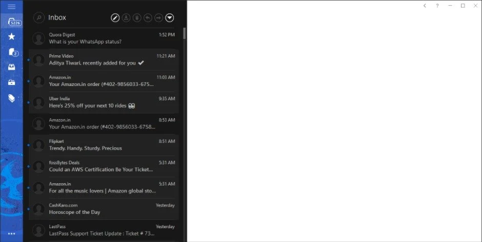 Mailbird Email Client Interface