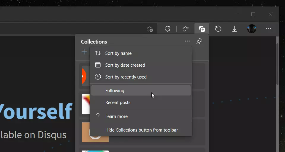 Microsoft Edge RSS Feeds - Microsoft Edge Followable Web Feature Interface