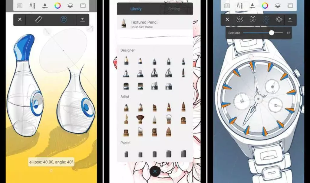 SketchBook Android Drawing App Interface
