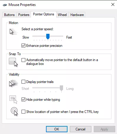 Enhance Pointer Precision Settings Interface