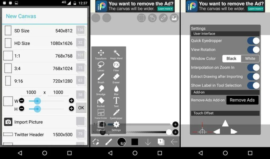 ibis Paint X Android Drawing App Interface