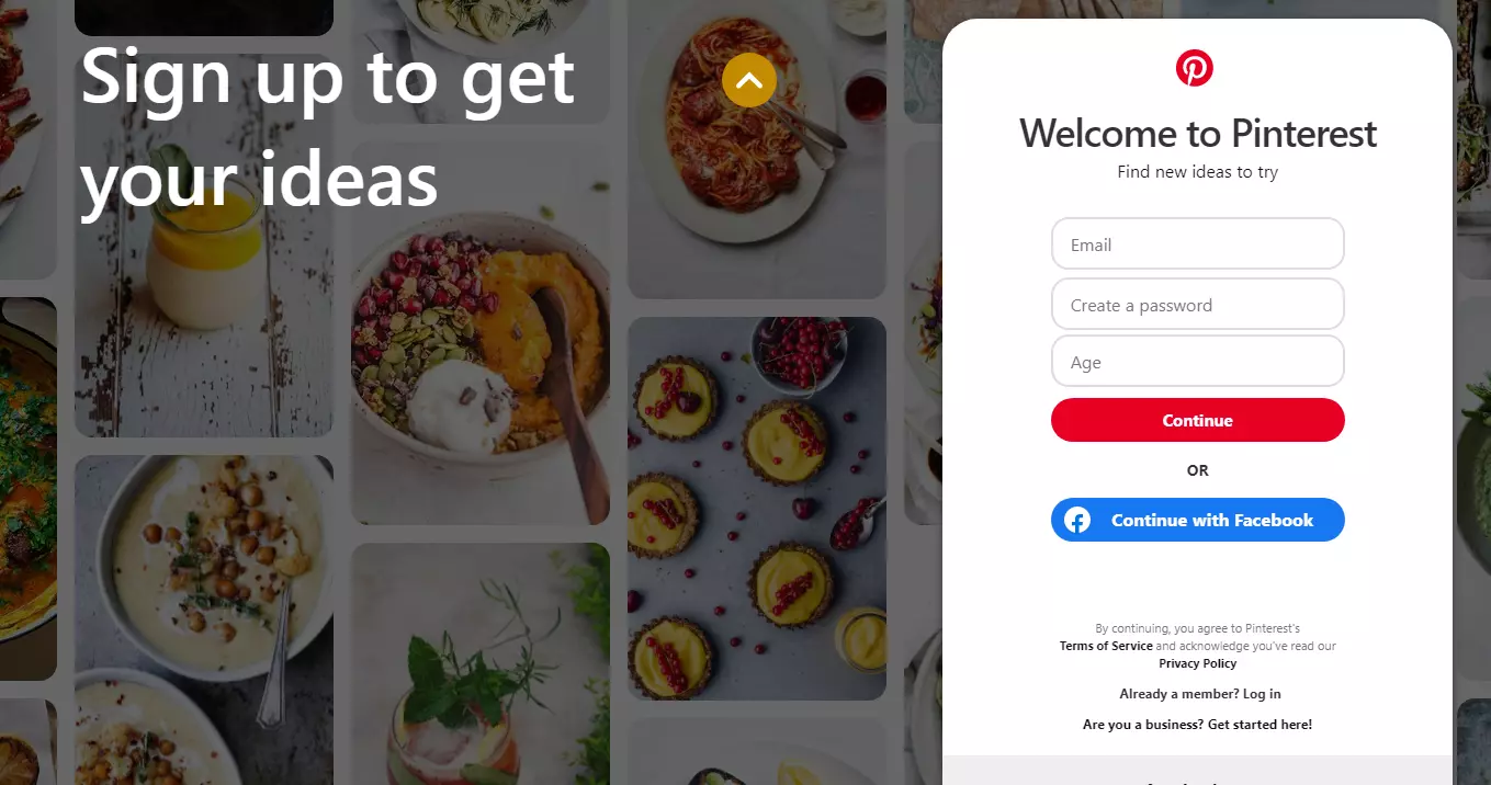 Pinterest Interface