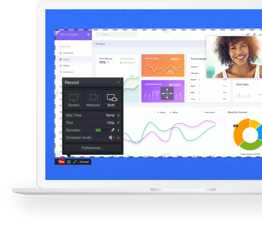 Screencast-O-Matic Interface