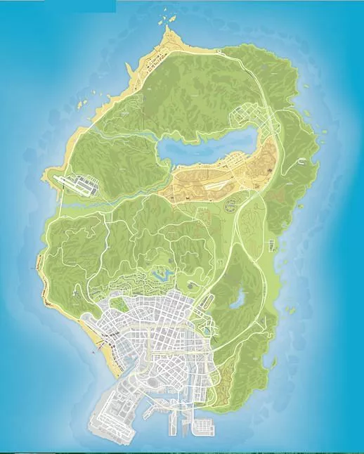 Grand Theft Auto V Map