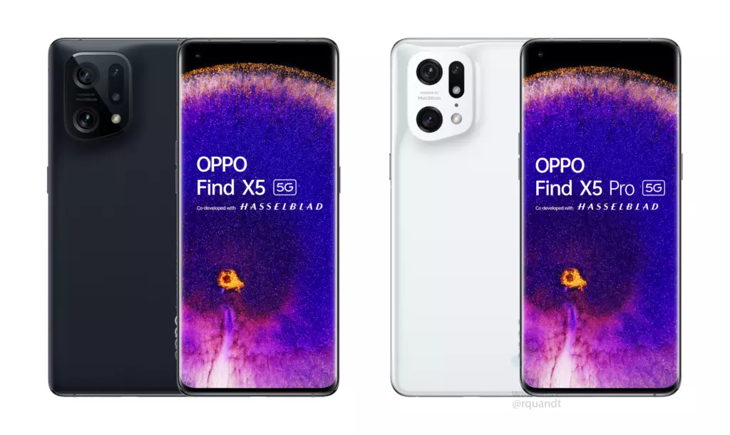Oppo Find X5 Series Front and Back side of phones