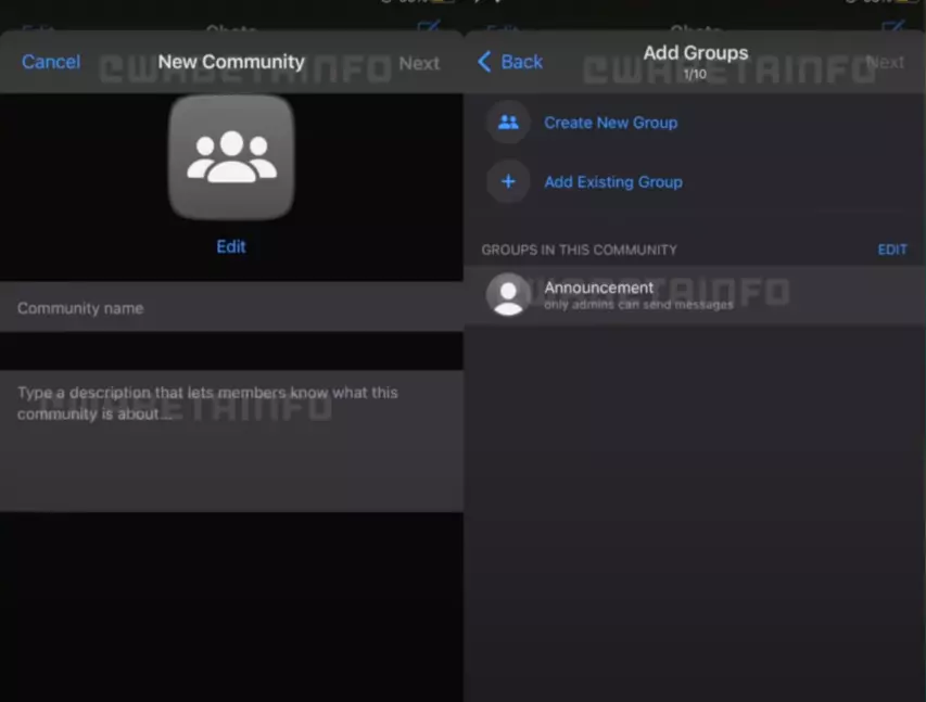 Whatsapp community feature