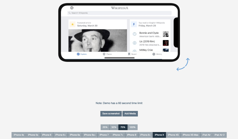 Appetize.io Interface