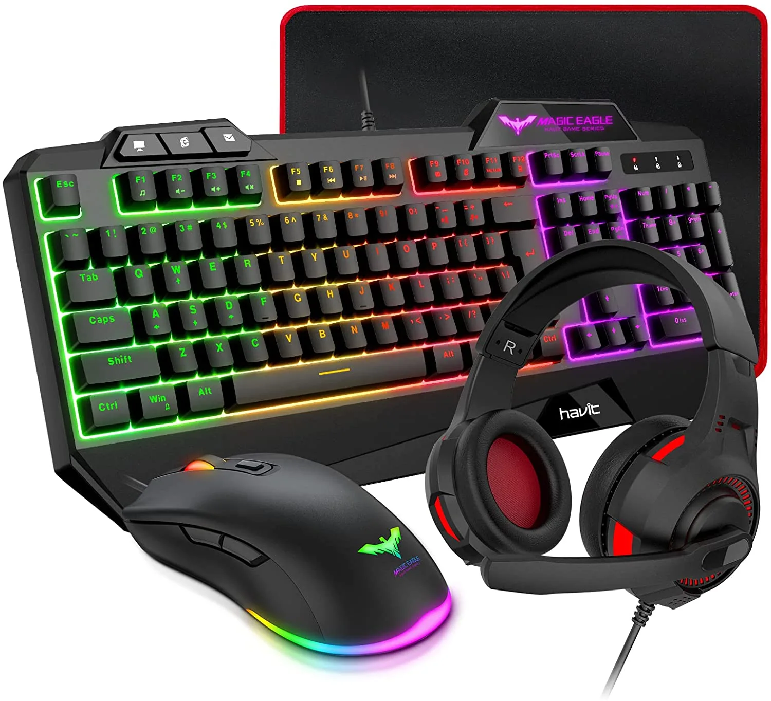 Havit Mechanical Keyboard Mouse Headphones Bundle
