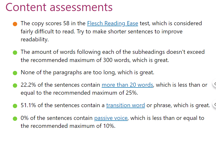 Yoast SEO (Content Analyzer)