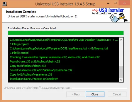 Universal USB Installer Interface