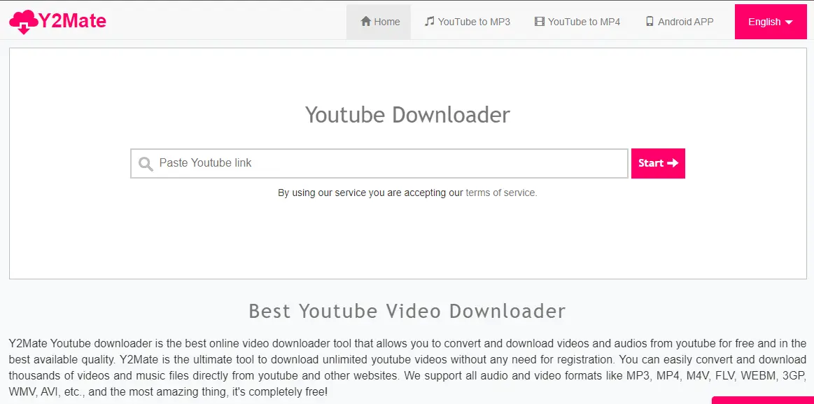 y2mate youtube downloader