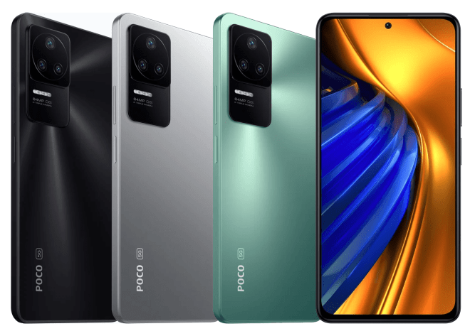 POCO F4 5G Smartphone in different colors