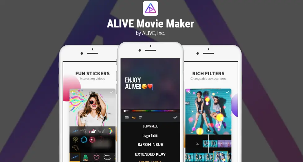 Alive Movie Maker Interface