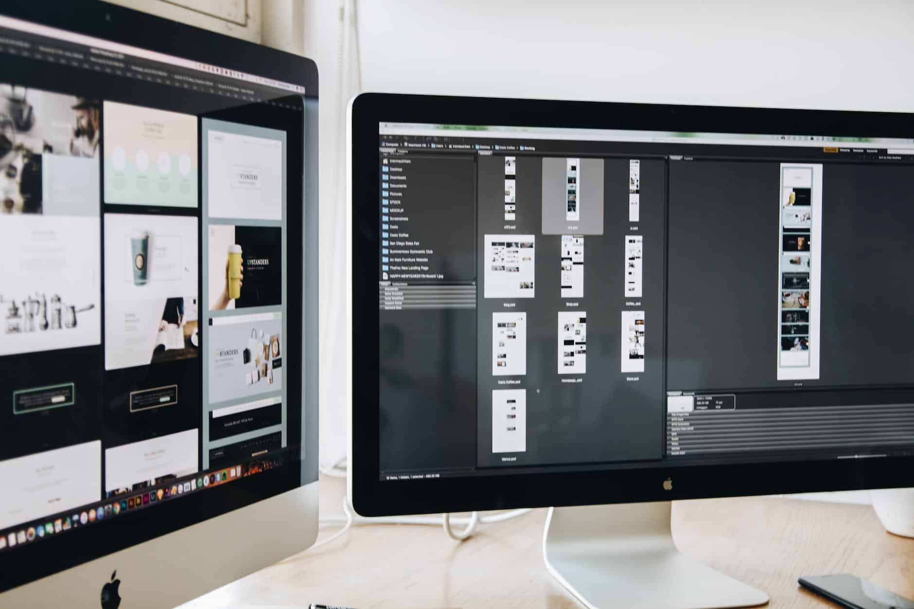 website is being designed on apple monitors - Web Development Service
