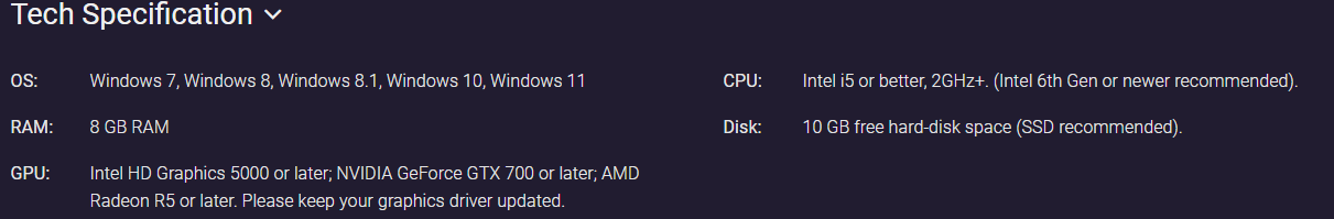 MiniTool Movie Maker System Requirements
