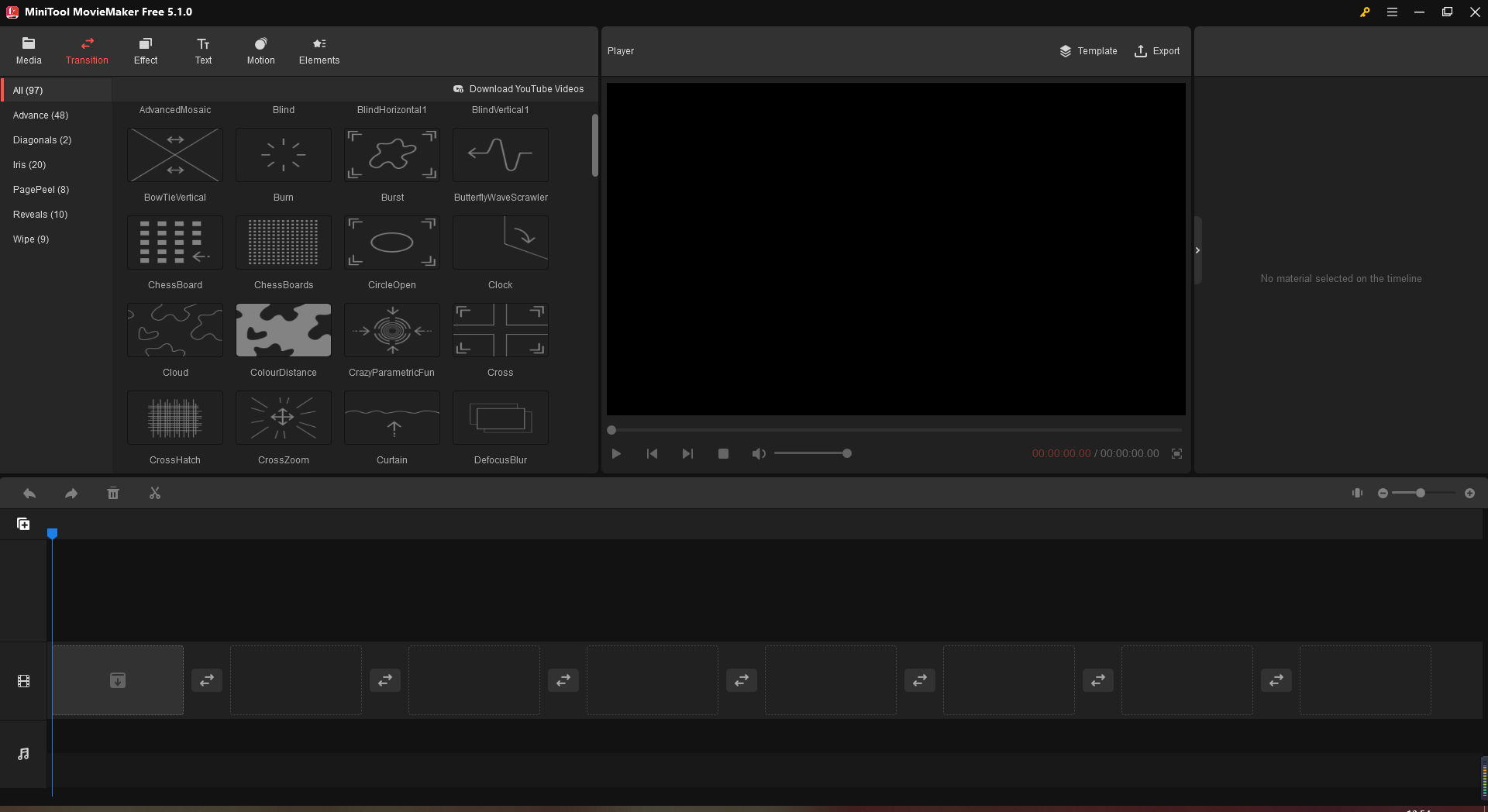 MiniTool MovieMaker Interface