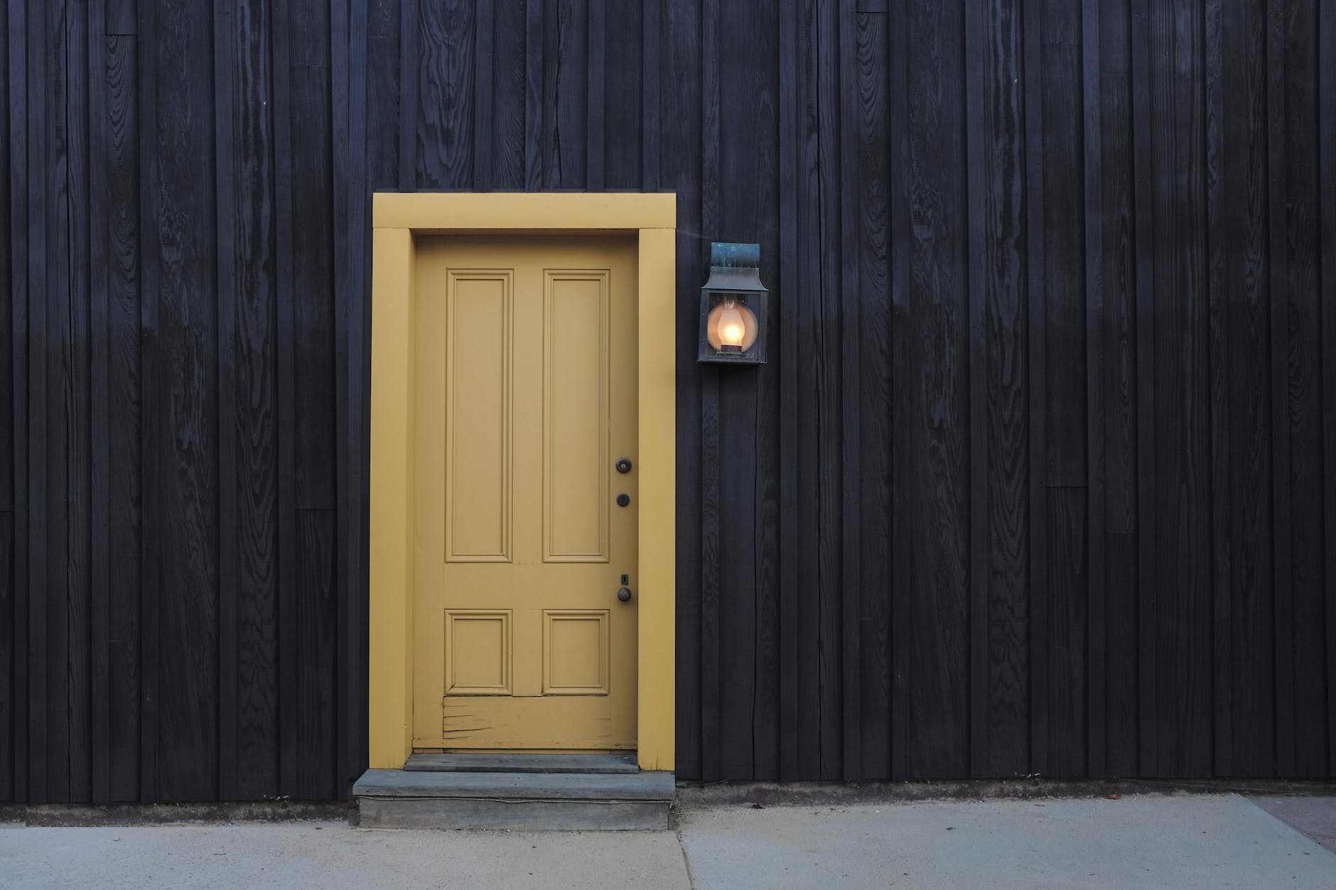 building door entrance exit with smart lock