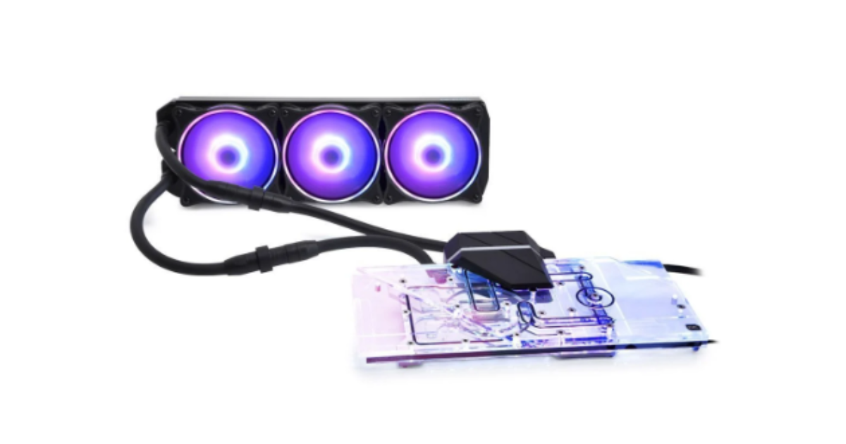 Alphacool Eiswolf 2 AIO GPU Cooler- 360mm Radeon RX 6800/6800XT Gaming Trio X with GPU Backplate, Digital RGB, Nickel/Plexi