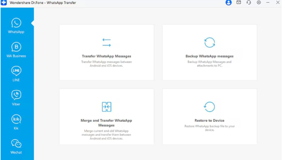 open whatsapp transfer feature